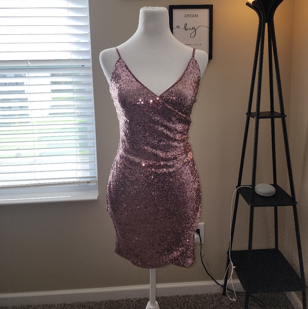 Pink Sequin Dress